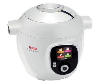 Tefal CY851130 Cook4me Multicooker, 1600 W, 6 L, 6 Λειτουργίες Μαγειρέματος, 150 Ενσωματωμένες Συνταγές, Καθυστέρηση Έναρξης, Δι