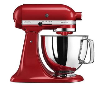KitchenAid Artisan Elegance 5KSM125EER álló mixer, 300 W, 4,8 l, közvetlen meghajtás, 10 sebességfokozat, piros