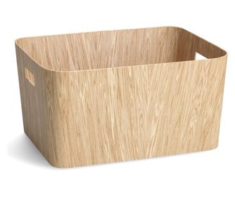 Ξύλινο κουτί αποθήκευσης, εμφάνιση χαρτονιού, περίπου 40 x 30 x 20 cm