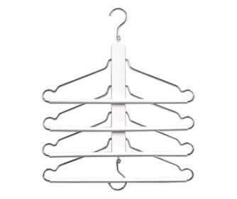 Zeller Vješalica za odjeću, višestruka, bijela, drvo-metal, 40x41 cm, 17164