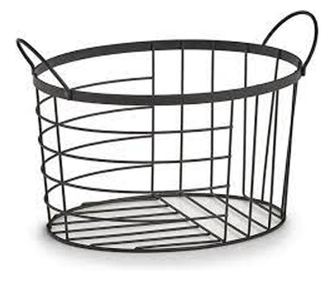 Zeller Košara za odlaganje, metalna, crna, 35 x 23,5 x 23 cm, 18919