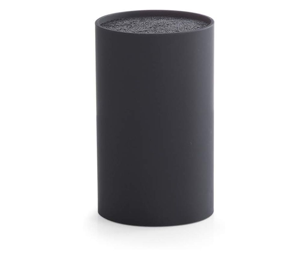 Fekete műanyag kés tartó, 11x8cm