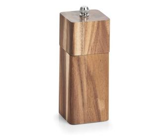 Мелничка за сол или пипер от акациево дърво, 5x5x13.5 см