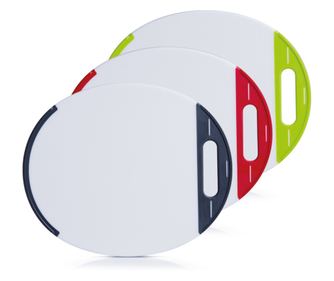 Deska do krojenia Zeller, owalna, plastikowa, 30,5 x 25,4 x 1 cm, 26094