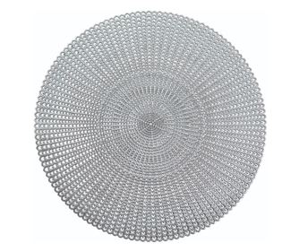 Podloga "Cut out", PVC, okrugla, srebrna, Ø41 cm