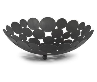 Košara za voće, metalna, crna, fi 29x8,5 cm, 27412