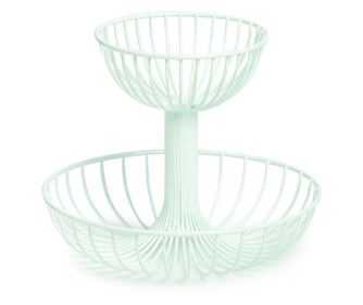 Košara za voće, na 2 etaže, metalna, bijela, 27416