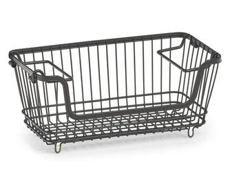 Органайзер кошница "S", метал, черен, 32 x 16.5 x 14.5 см