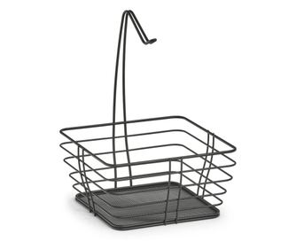 Košara za voće, metalna, crna, 26x26x36 cm, 27420