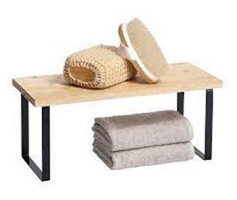 Stalak, bambus-metal, crni, ca. 36 x 15,5 x1,4 cm cm, 27429