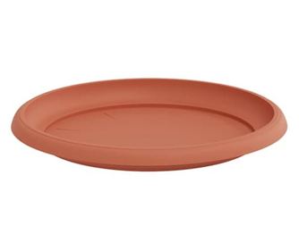 vidaXL Tavă rotundă pentru flori 6 pcs Roșu cărămidă Ø 14 x 2 cm