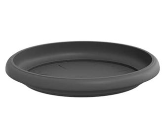 vidaXL Tavă rotundă pentru flori 6 pcs Negru Ø 14 x 2 cm Plastic