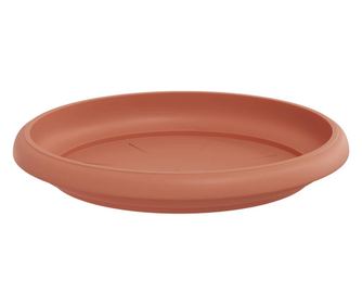 vidaXL Tavă rotundă pentru flori 24 pcs Roșu cărămidă Ø 14 x 2 cm