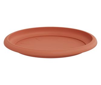 vidaXL Tavă rotundă pentru flori 24 pcs Roșu cărămidă Ø 14 x 2 cm