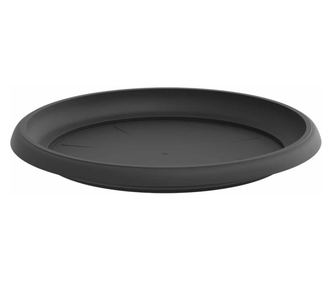 vidaXL Tavă rotundă pentru flori 24 pcs Negru Ø 14 x 2 cm Plastic