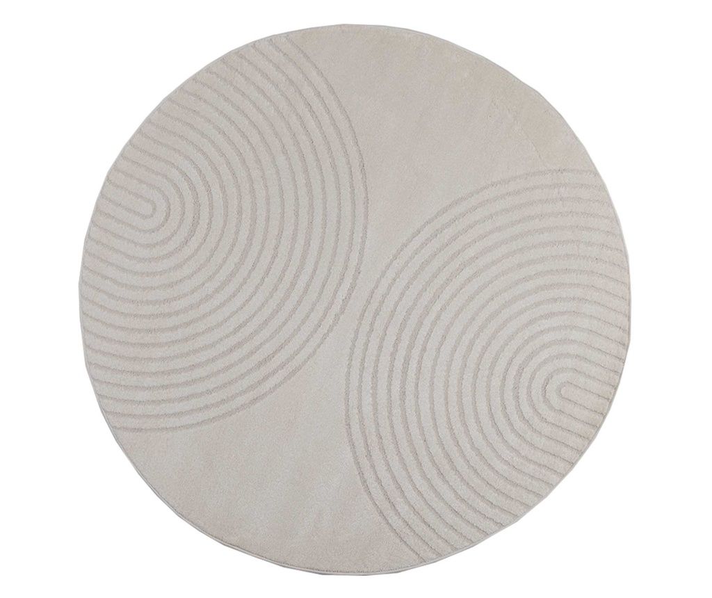 vidaXL Covoare de zonă Rotund Crem Ø 200 CM