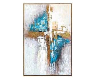 Sada 2 abstraktných obrazov na plátne, 60 x 90 cm