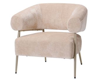 Bezs Bársony Fotel 86 x 74 x 78 cm