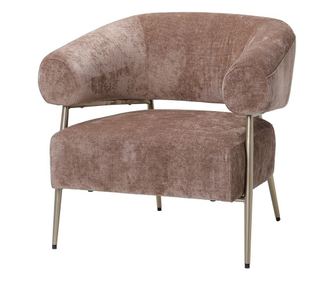 Βελούδινη Πολυθρόνα Καφέ 86 x 74 x 78 εκ.
