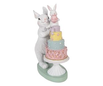 Figurina Iepurasi Paste polirasina multicolora 21x10x27 cm