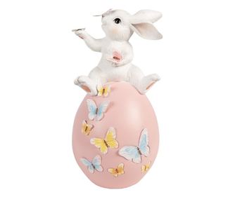 Többszínű polirezin húsvéti dekoráció 16x15x29 cm