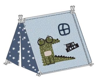 Dětský herní stan s potiskem krokodýla