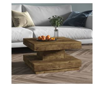 Stolić za kavu, tamnosmeđi, 60x60x35 cm, MDF