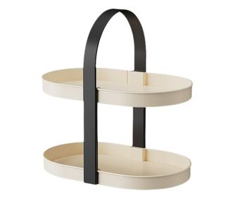 2-nadstropni organizator za kozmetiko in kopalnico, Ecarla, 33 x 20 x 33 cm, CB57