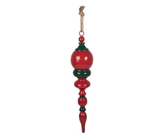 Karácsonyi dekoráció fém zöld piros Ø 14x70 cm