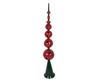 Karácsonyi dekoráció fém zöld piros Ø 31x193 cm