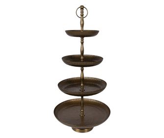 Zlatni aluminijski stalak na kat Ø 37x79 cm