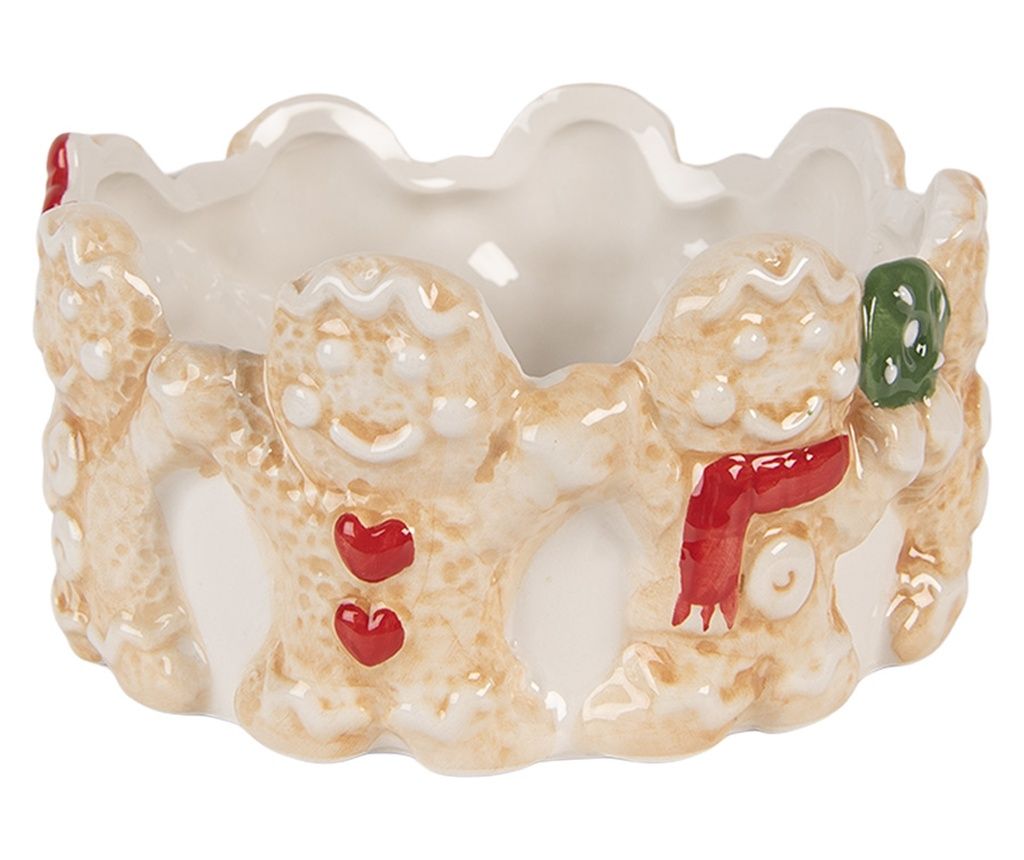 Κεραμικό Μπολ Χριστουγέννων, Πολύχρωμο, Ø 14x7 εκ.