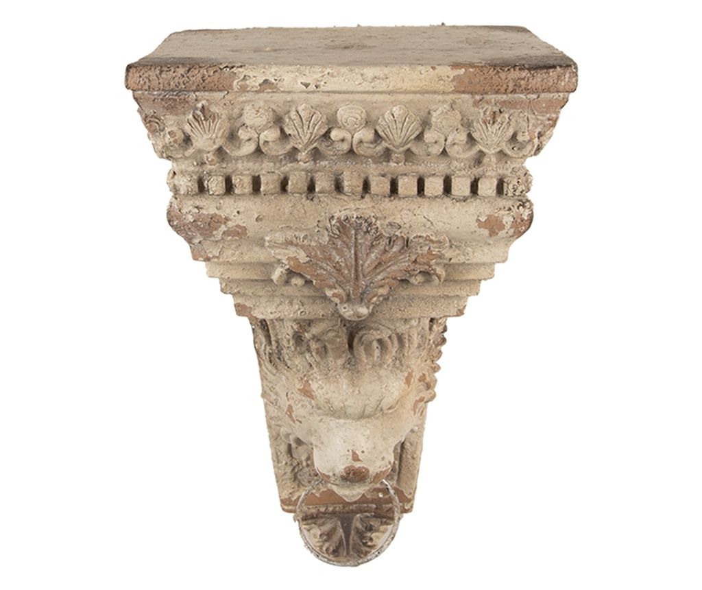 Bézs kerámia fali dekoráció 20x20x30 cm