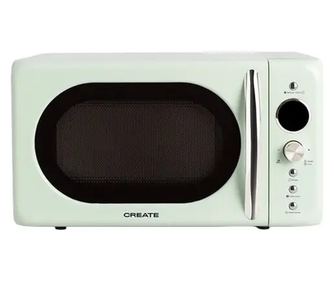 Create Retro mikrohullámú sütő, 20 liter, 9 program, grill, pasztellzöld, 45.5x26x29.8cm