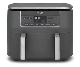 Двоен фритюрник с горещ въздух Ninja DZ300EU, 7.6 л, 6 програми, Таймер, Независими зони, Сив