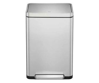 EKO кош за отпадъци, X-Cube, със сензор, капацитет 45 л, безшумно отваряне/затваряне на капака, корпус от неръждаема стомана, ус