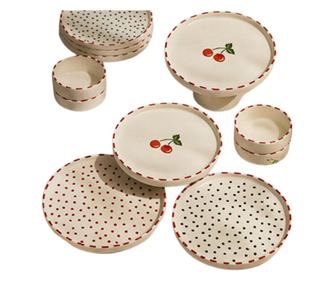 Set za doručak Hermia Concept, 100% keramika, 11 dijelova, Cherry