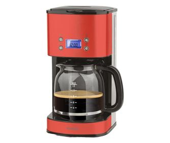 H.Koenig programozható kávéfőző, MG30 piros, 1,5 l, 1000 W, üvegkancsó, csepegésgátló rendszer, melegen tartás, LCD képernyő, au