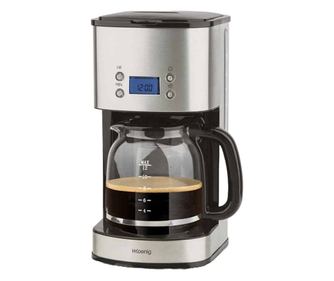 H.Koenig programozható kávéfőző, MG30 ezüst, 1,5 l, 1000 W, üvegkancsó, cseppálló rendszer, melegen tartás, LCD képernyő, automa