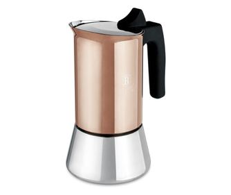 Aparat za espresso iz nerjavečega jekla, 9 kav, kovinska linija, rožnato zlato, izdaje, Berlinger Haus BH 8550