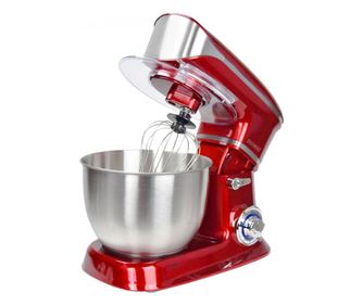 Mixer planetar, cupa inox royalty line rl-pkm1900.7, 1900w, 6.5 litri, 6 trepte de viteza + pulse, accesorii, rosu