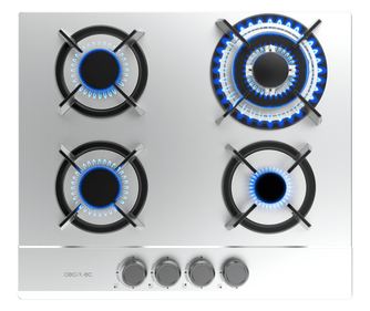 Cecotec Bolero Squad G beépíthető gázfőzőlap, 58 cm, 4 égős, inox, 8 kW