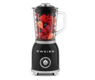Blender Retro Sweiss, 1.5 liter, 6 rozsdamentes acél penge, üveg tartály, 2 sebességfokozat, Pulse funkció, könnyen tisztítható