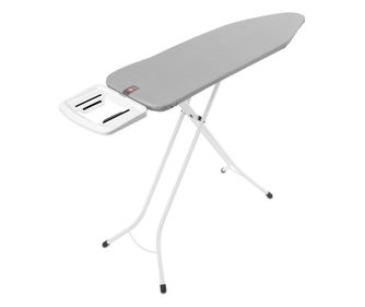 Brabantia vasalódeszka, 124 x 38 cm, vas keret, hőálló huzat, vasalótartó, állítható magasság 69-96 cm, biztonsági zár, csúszásm