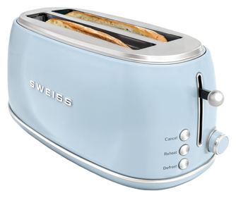 Retro kenyérpirító, Sweiss, 2 szeletes, pasztellkék