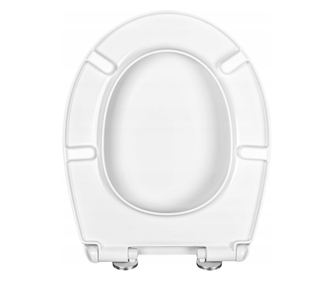 WC Седалка Koło, Duroplast, Soft-Close, Антибактериална, Бързо освобождаване, 44.5x37 см, Бяла