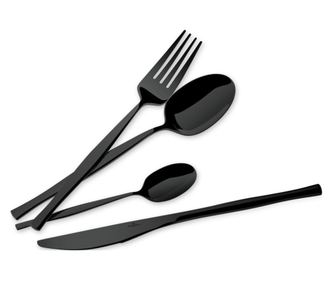 24dílná sada příborů, 6 osob, zrcadlově černá Berlinger Haus BH 3066