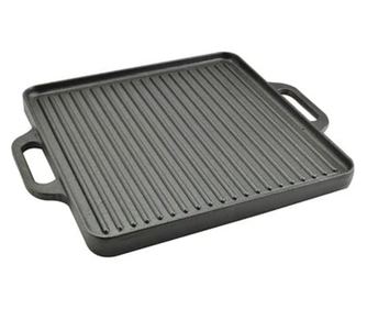 Placa grill BBQ față dublă 32x32cm, fonta Perfect Home 12970