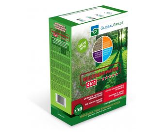 Тревна смеска 4 в 1, Мулти реновираща за слънчеви и сенчести площи, кутия, 1 кг