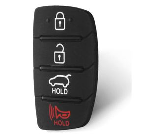 4 gombos gumi membrános autókulcs, kompatibilis a Hyundai Tucson, Santa Fe, ix45, Sonata és i40 modellekkel – Távirányítós kulcs